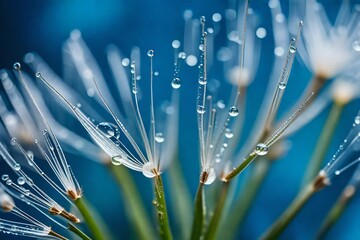 drops of dew on a grass