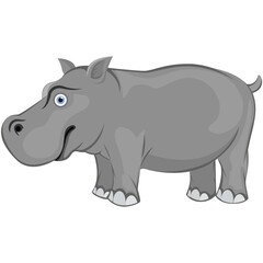 Hippopotamus Vector Icon