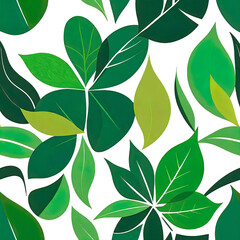 Vector illustration, green eco friendly mosaic symbol seamless illustration with abstract nature shapes, Minimalist environment shape texture, geometric collage, Fresh organic background print concept