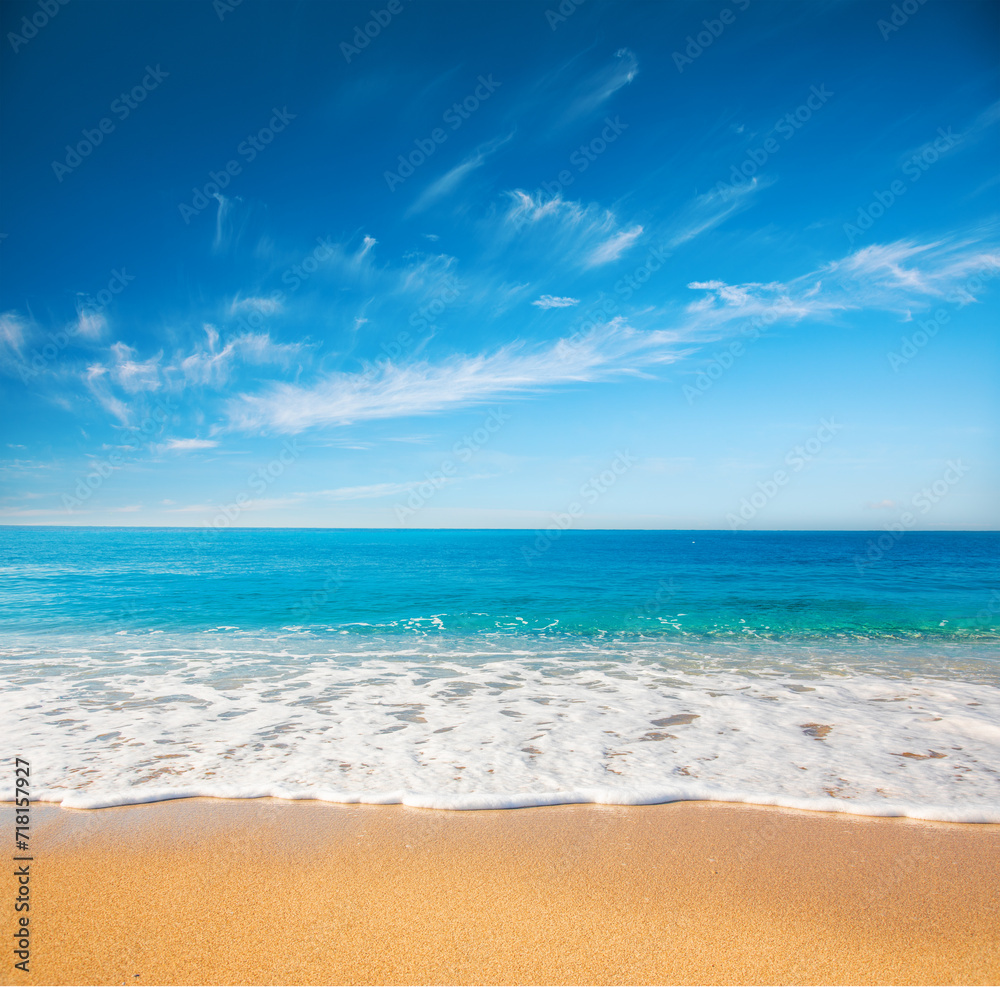 Wall mural beautiful beach and tropical sea