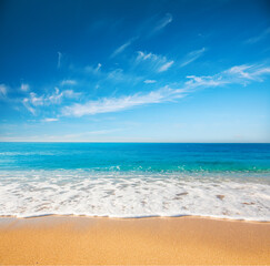 Beautiful beach and tropical sea - 718157927