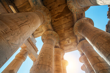 Columns of Ramesseum, Luxor, Egypt