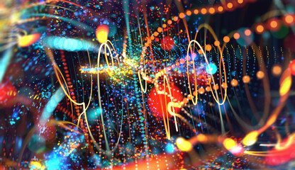 background with glowing lights