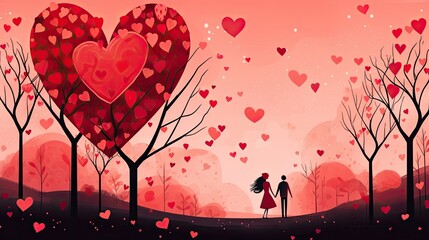 Craft a vibrant Valentine's background for cards or social media. Use warm colors, heartwarming visuals, and elements that radiate love