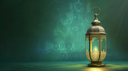 lantern ramadan islamic banner. Generative AI