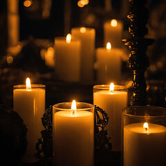 candles in the church