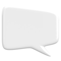 Speech Bubble. Text Box. 3D Illustration.