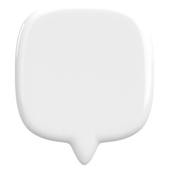 Speech Bubble. Text Box. 3D Illustration.