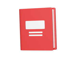 Book icon 3d render illustration