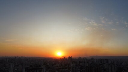 Fototapeta premium sunset in the city