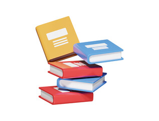 Book icon 3d render illustration