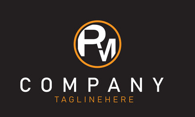 Fototapeta na wymiar RM logo initial letter design template vector illustration