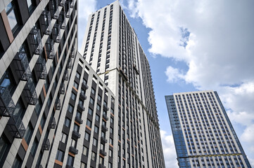 construction of a large house in a metropolis