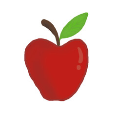 hand drawn cute apple illustration