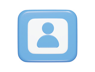 Men icon 3d render illustration