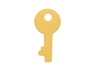 Key icon 3d render illustration