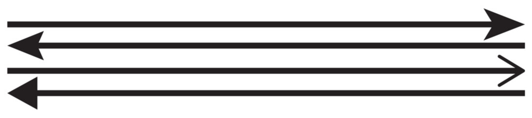 Obraz premium Straight long arrow vector icon set