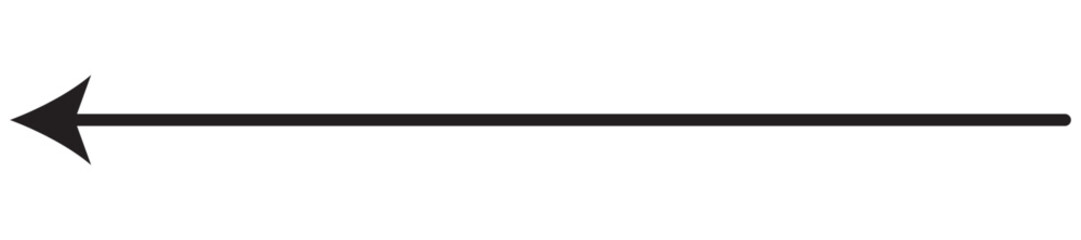 Straight long arrow vector icon set