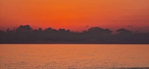 sunset at the beach in georgia turkey borders