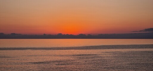 sunset at the beach in georgia turkey borders