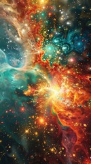 Vibrant Cosmos Filled With Countless Stars