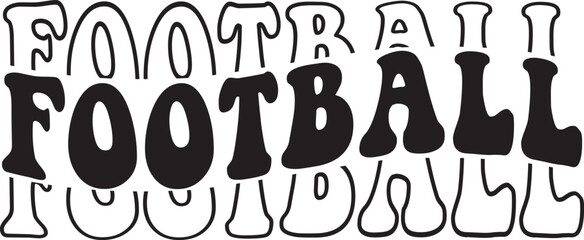 Football typography design on plain white transparent isolated background for card, shirt, hoodie, sweatshirt, apparel, card, tag, mug, icon, poster or badge