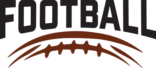 Football typography design on plain white transparent isolated background for card, shirt, hoodie, sweatshirt, apparel, card, tag, mug, icon, poster or badge