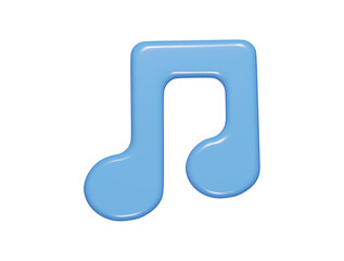 Music icon 3d render illustration