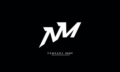 NM, MN, N, M Abstract Letters Logo monogram