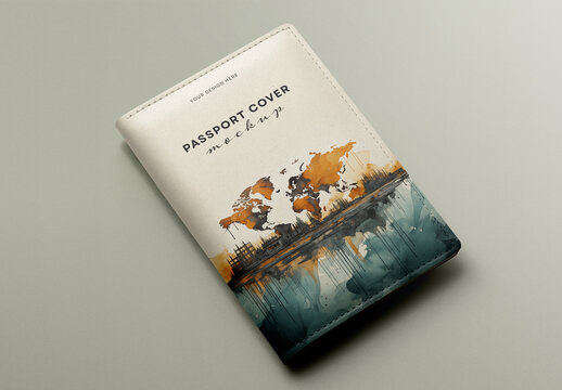 Passport Cover Mockup Generated with AI