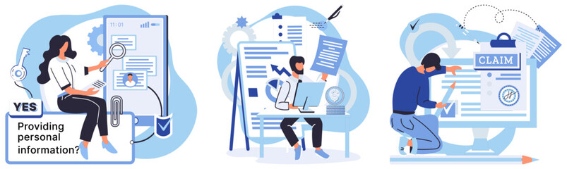 Income reporting vector illustration. Document your investment decisions to track your portfolio Profits are result efficient financial management Income reporting metaphors simplify complex financial