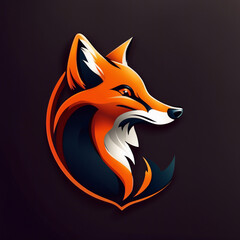 Obraz premium furry fox logo design illustration