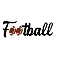 Football typography design on plain white transparent isolated background for card, shirt, hoodie, sweatshirt, apparel, card, tag, mug, icon, poster or badge