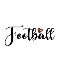 Football typography design on plain white transparent isolated background for card, shirt, hoodie, sweatshirt, apparel, card, tag, mug, icon, poster or badge