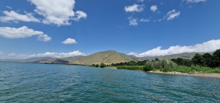 lake sevan armenia calm sunny weather