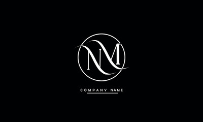 NM, MN, N, M Abstract Letters Logo monogram