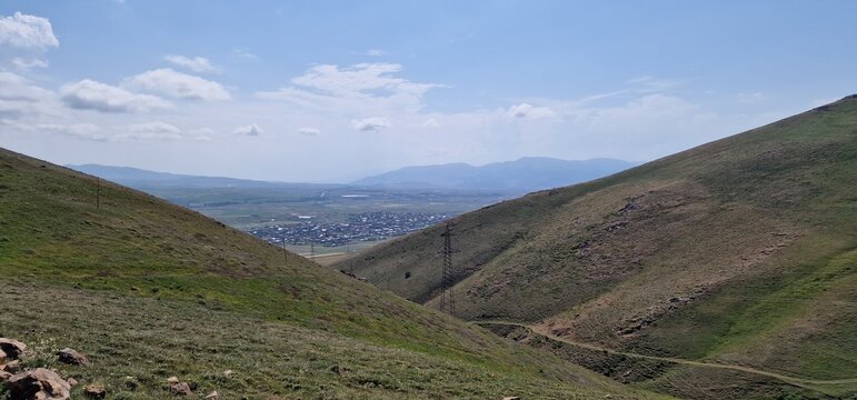 mountains surrounding lake Sevan in Armenia