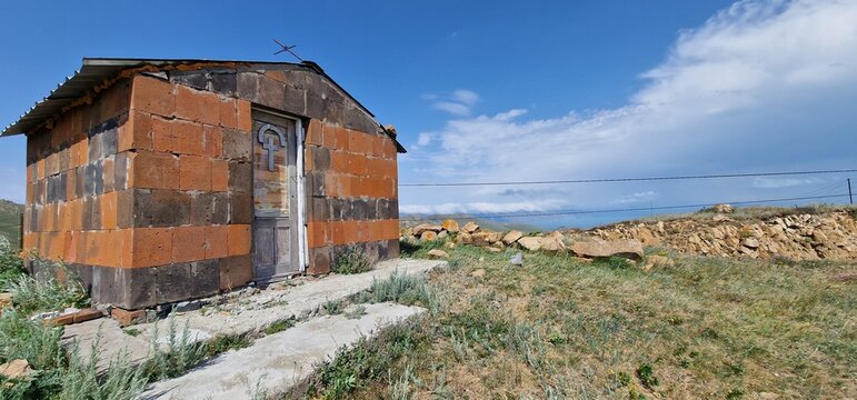 mountains surrounding lake Sevan in Armenia