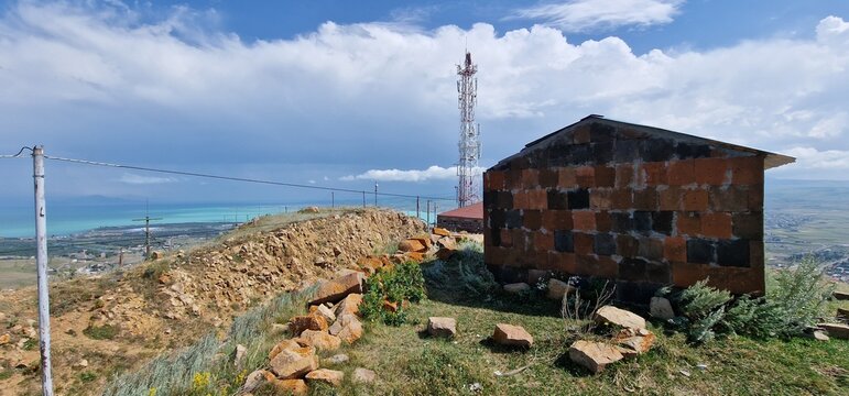 mountains surrounding lake Sevan in Armenia