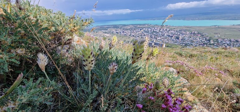 mountains surrounding lake Sevan in Armenia