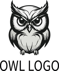 Naklejka premium vector owl simple mascot logo design illustration