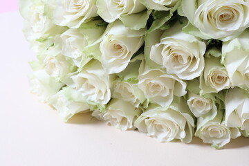 bouquet of white roses