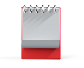 3d render illustration of calendar with blank page