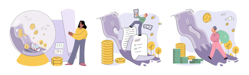 Capital investment vector illustration. Effective wealth management ensures solid groundwork for long-term financial success Revenue generation is essential for continual growth and development