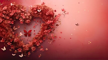 Create a love-infused Valentine's background, blending warm hues and heartwarming visuals. Ideal for cards, social media, or festive decoration