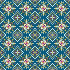 Ethnic ikat seamless pattern traditional design illustration 