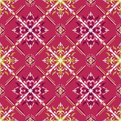 Ethnic ikat seamless pattern traditional design illustration 
