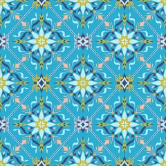 Ethnic ikat seamless pattern traditional design illustration 
