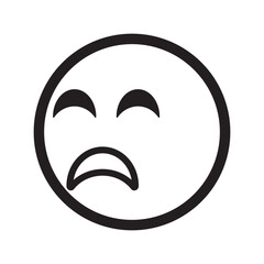 Sad face emoticons . Sad Face line emoji. emoji line art vector icons for apps and websites, Customer review, satisfaction, feedback, mood tracker. emoticons for app, website design