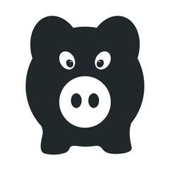 Pig silhouette vector illustration isolated on a white background.